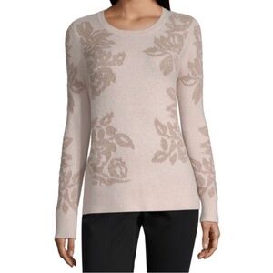 Liz Claiborne Pale Pink & Shimmering Rose Gold Sweater Size XL Women